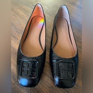 Tory Burch Leather Georgia Ballet Perfect Black Flats Size 7 🖤